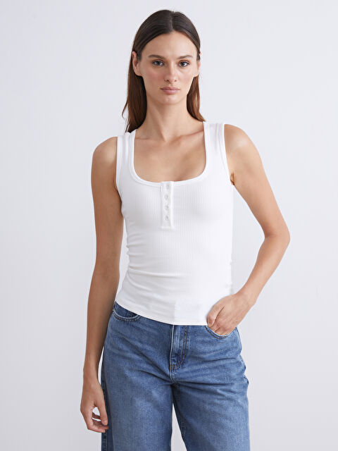 LCW Vision U Yaka Kadın Atlet - W5K203Z8-R9J