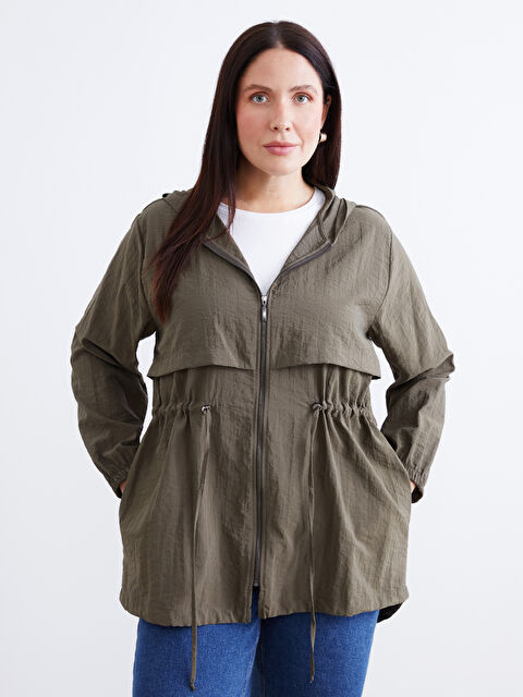 LCWAIKIKI Classic چاکەتی کڵاو‌دار بۆ ژنان - W5K254Z8-10O