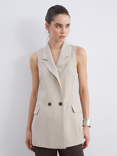 LCW Vision Jacket Neck Women's Classic Waistcoat - W5K281Z8-CTL