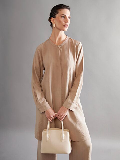 LCW Grace Hakim Yaka Kadın Gömlek Tunik - W5K664Z8-GXJ