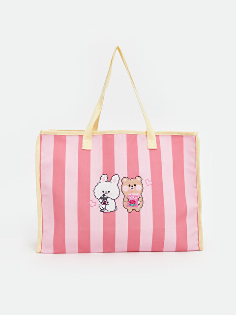 LCW ACCESSORIES Пляжная сумка с принтом для девочек - W5K737Z4-M0T