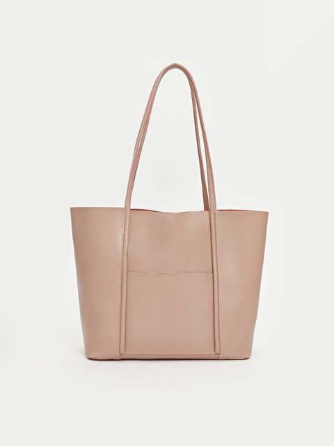 LCW ACCESSORIES Deri Görünümlü Kadın Omuz Çantası	 - W5KA59Z8-JZ2