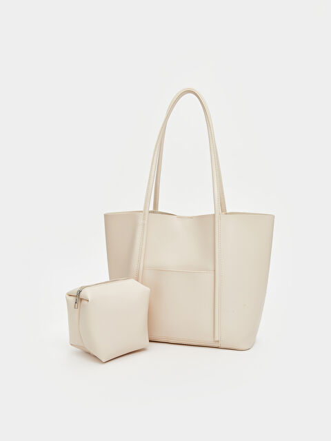 LCW ACCESSORIES Deri Görünümlü Kadın Kol Çantası - W5KA60Z8-CR8