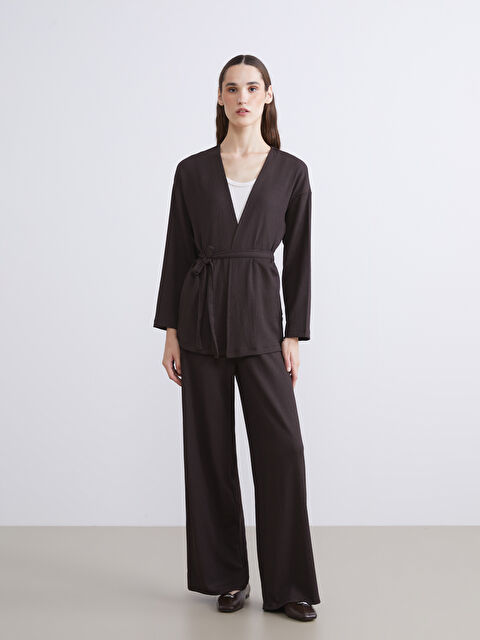 LCW Modest Beli Lastikli Dokulu Kadın Pantolon - W5KF24Z8-HMK