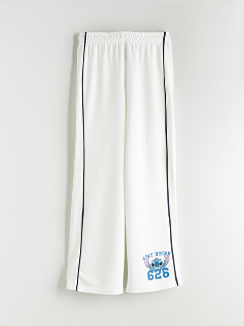 LCW Kids Beli Lastikli Stitch Baskılı Kız Çocuk Eşofman Altı - W5KG01Z4-R9J