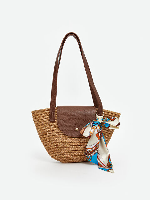 LCW ACCESSORIES Düz Hasır Kadın Kol Çantası - W5KJ14Z8-CR8