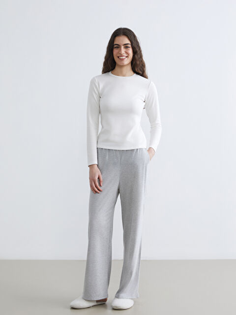 LCW DREAM Beli Lastikli Geniş Paça Kadın Pijama Altı - W5KL66Z8-D5C