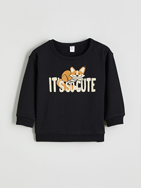 LCW ECO Boy BLACK Sweatshirt - W5KN53Z1-CVL