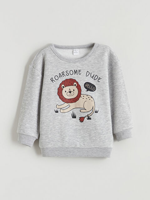 LCW ECO Boy GREY Sweatshirt - W5KN53Z1-LAL