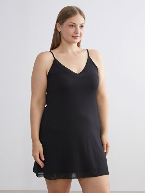 LCW DREAM V Yaka Askılı Kadın Fantezi Gecelik - W5KN89Z8-CVL