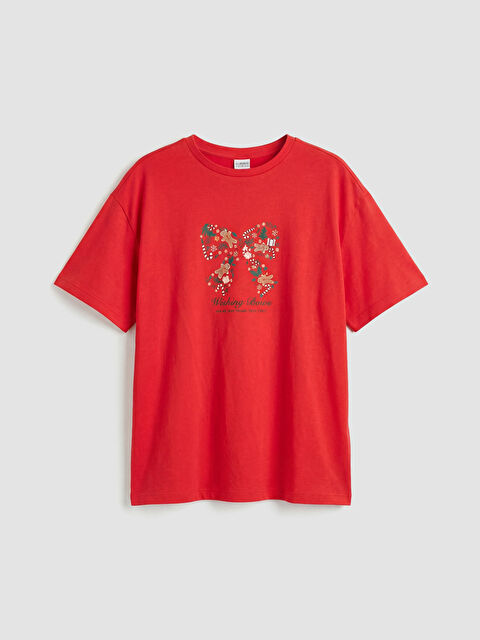 LCW Kids Bisiklet Yaka Baskılı Kız Çocuk Tişört - W5KO57Z4-KYV