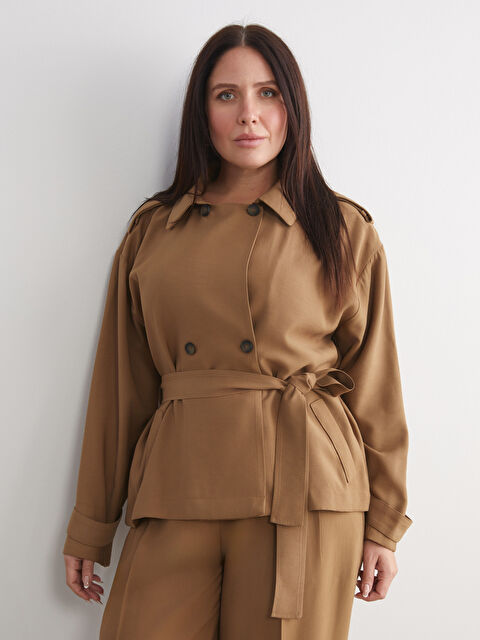 LCWAIKIKI Classic Gömlek Yaka Oversize Kadın Ceket - W5KO87Z8-H0A