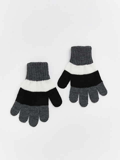 LCW ECO Çizgili Erkek Bebek Triko Eldiven - W5KQ28Z1-CRP