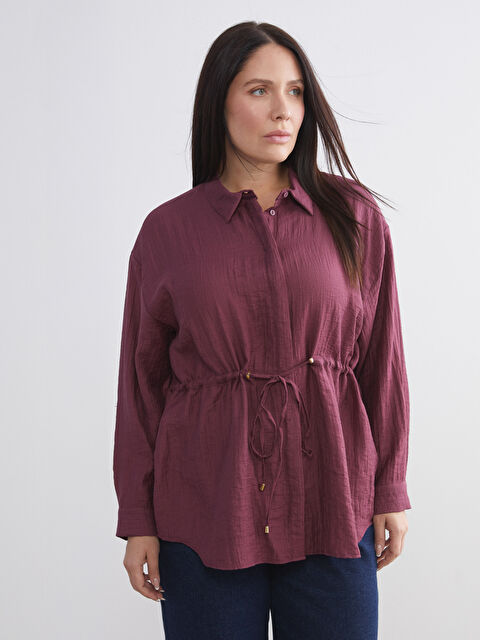 LCWAIKIKI Classic Dokulu Kadın Gömlek Tunik - W5KR42Z8-HRG