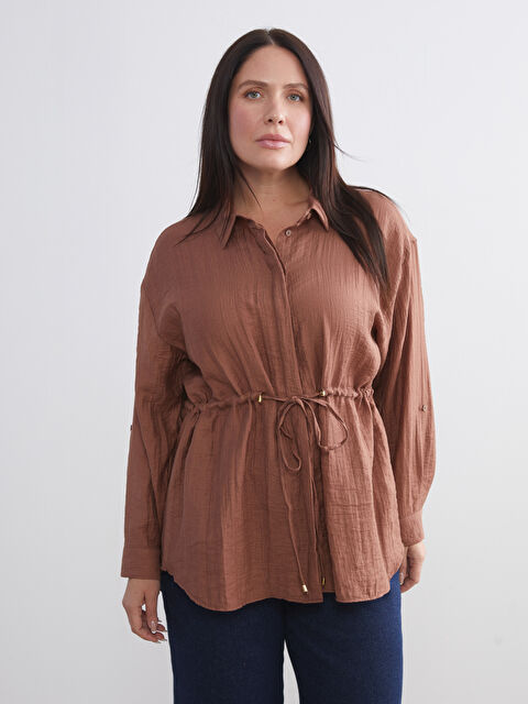 LCWAIKIKI Classic Dokulu Kadın Gömlek Tunik - W5KR42Z8-R1X