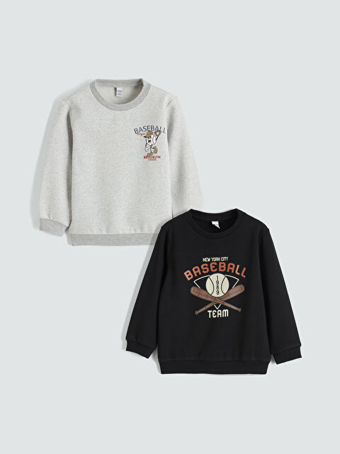 LCW Kids Boy GREY Sweatshirt - W5KR99Z1-R2H