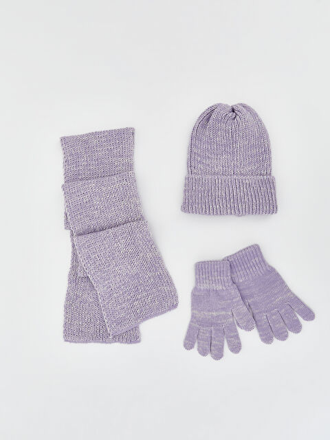 LCW ECO Kız Çocuk Atkı Bere Ve Eldiven Takımı - W5KS46Z4-ZRN