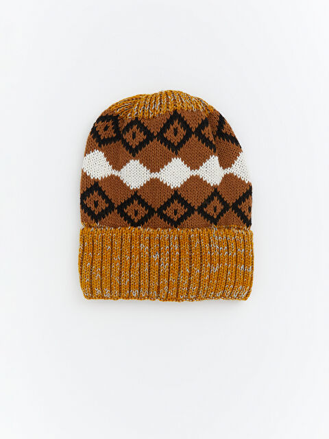 LCW ECO Geometrik Desenli Kız Çocuk Bere - W5KS47Z4-YSR