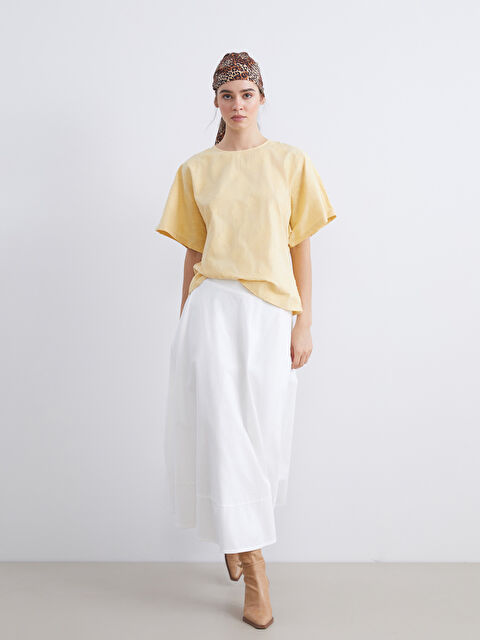 LCW Vision Beli Lastikli Kloş Etek - W5KS64Z8-Q6K