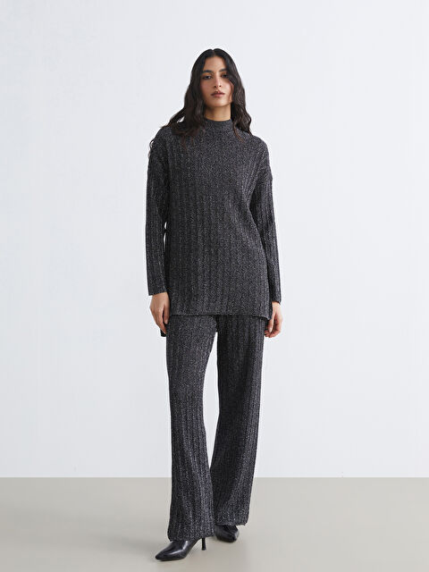 LCW Modest Beli Lastikli Parlak Görünümlü Kadın Triko Pantolon - W5KT35Z8-RQL