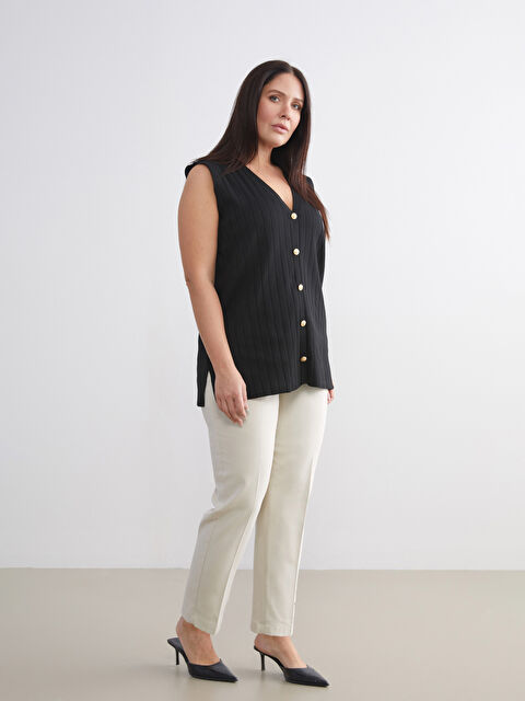 LCWAIKIKI Classic Beli Kemerli Kadın Pantolon - W5KY08Z8-CXU