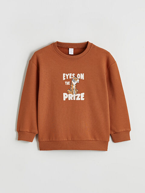 LCW Kids Erkek Çocuk Baskılı Sweatshirt - W5L088Z1-H5R