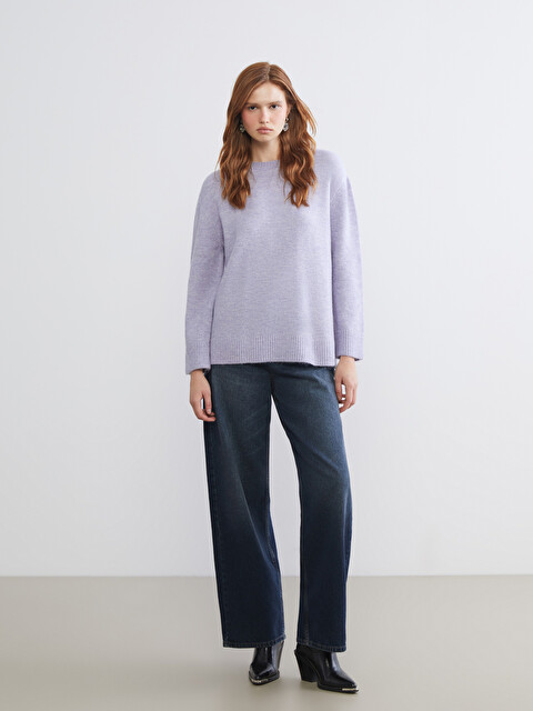 XSIDE Crew Neck Oversize Women's Knitwear Sweater - W5L691Z8-YG3