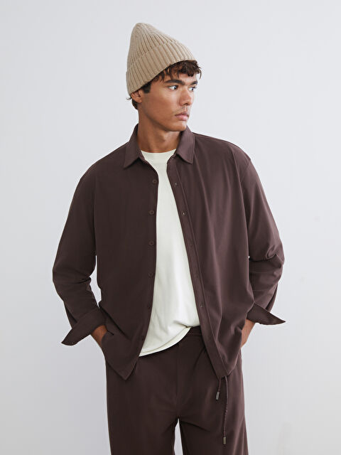 XSIDE Regular Fit Long Sleeve Men's Shirt - W5L777Z8-HEC