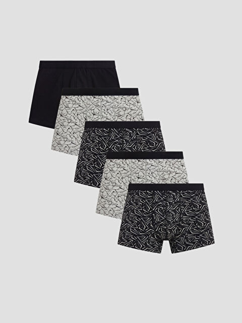 LC WAIKIKI Standart Kalıp Pamuklu Esnek Erkek Boxer 5'li - W5L807Z8-998