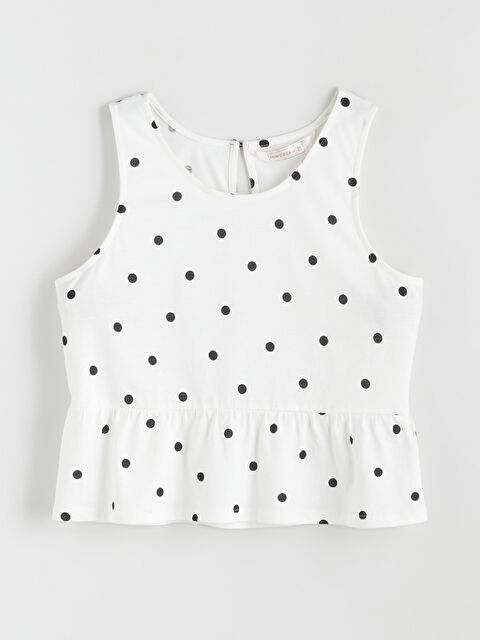 LCW DREAM U Yaka Puantiyeli Kadın Pijama Üst - W5L922Z8-LRA