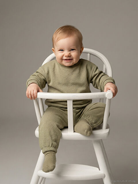 LCW baby Bisiklet Yaka Erkek Bebek Sweatshirt ve Eşofman Altı - W5LA29Z1-GUY