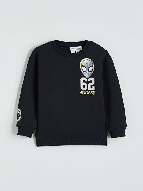 LCW Kids Spider-Man Baskılı Erkek Çocuk Kalın Sweatshirt	 - W5LA86Z1-CVL