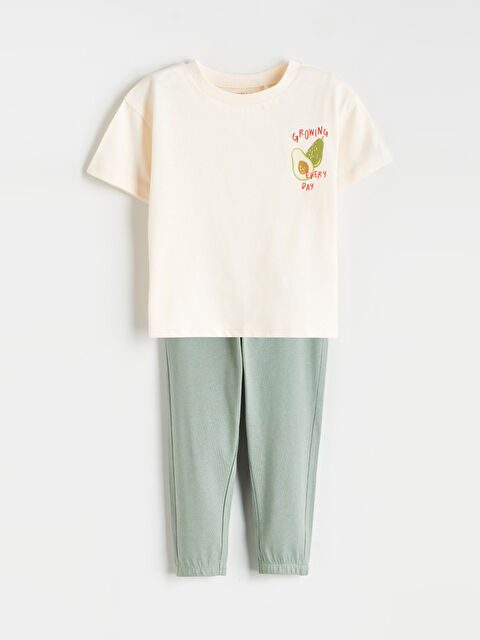 LCW baby Bisiklet Yaka Erkek Bebek Tişört ve Eşofman Altı - W5LG30Z1-KXP