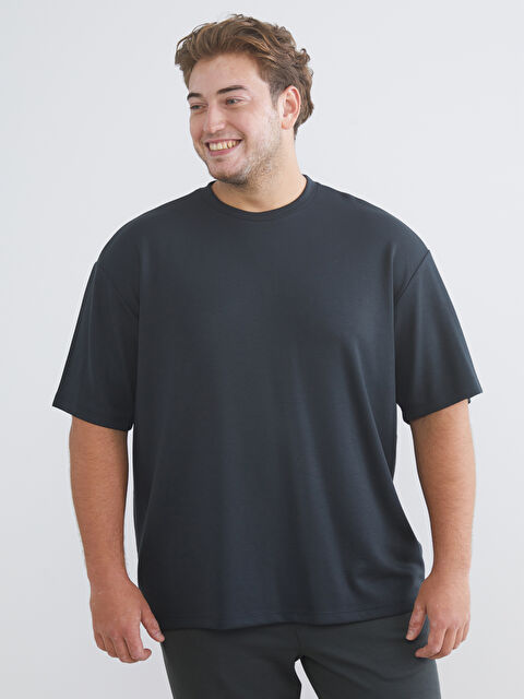 LCW Vision Büyük Beden Basic Erkek Tişört - W5LG96Z8-Z7A