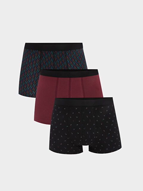 LC WAIKIKI Standart Kalıp Pamuklu Esnek Erkek Boxer 3'lü - W5LI87Z8-LQJ