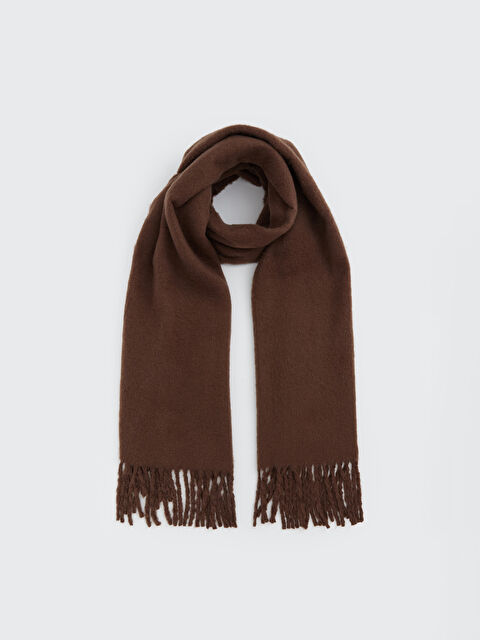 LCW ACCESSORIES Düz Püsküllü Kadın Atkı - W5LJ64Z8-HML