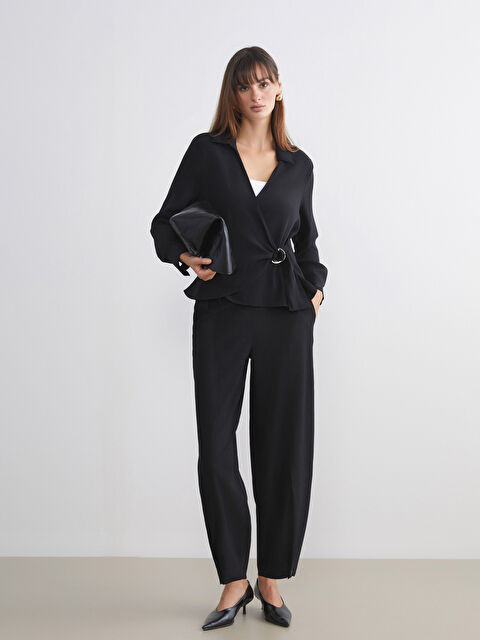 LCW Vision Beli Lastikli Kadın Pantolon - W5LK54Z8-CVL