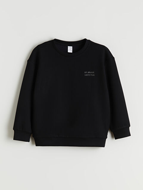 LCW Kids Bisiklet Yaka Erkek Çocuk Sweatshirt - W5LK58Z1-CVL