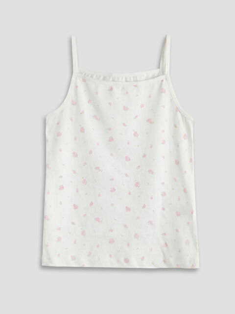 LCW Kids Kare Yaka İp Askılı Kız Çocuk Atlet - W5LM15Z1-LRA