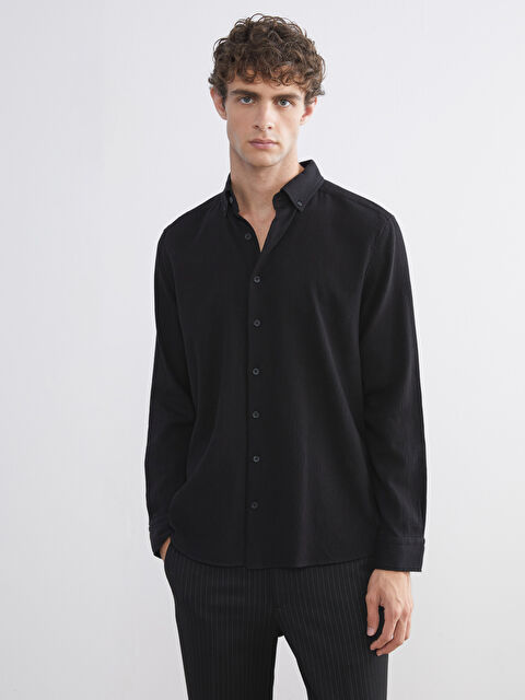 SOUTHBLUE Regular Fit Uzun Kollu Erkek Gömlek - W5LP58Z8-CVL