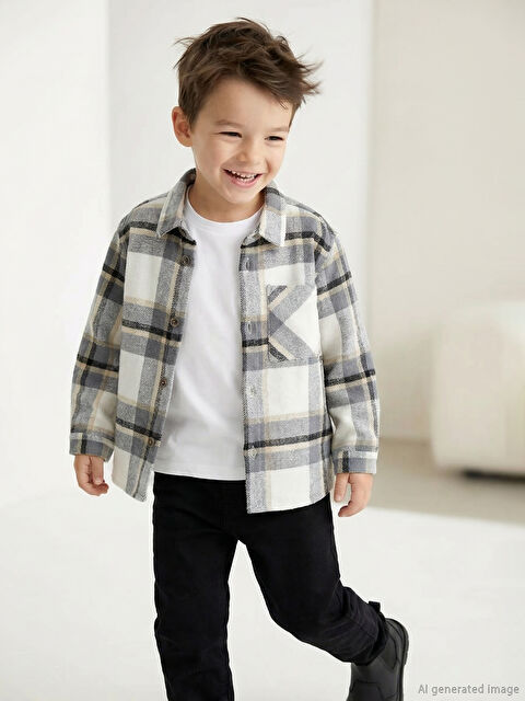 LCW Kids Ekose Erkek Çocuk Oduncu Gömlek - W5LP94Z1-LMK
