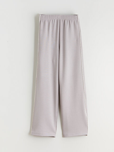 LCW Kids Beli Lastikli Geniş Paça Kız Çocuk Soft Touch Eşofman Altı - W5LQ50Z4-GJN