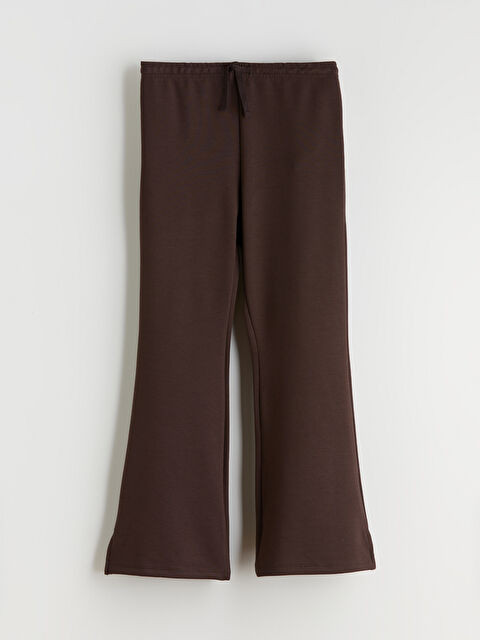 LCW Kids Beli Lastikli İspanyol Paça Kız Çocuk Soft Touch Tayt - W5LQ55Z4-HEC