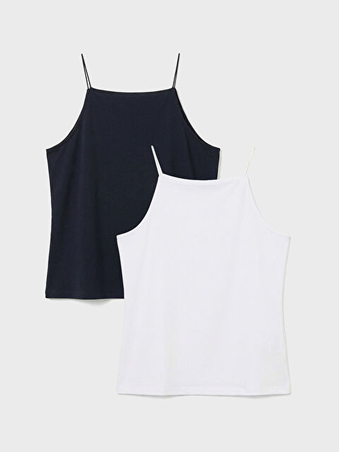 Soulife Büyük Beden Halter Yaka Kadın Atlet 2'li - W5LQ82Z8-QVD