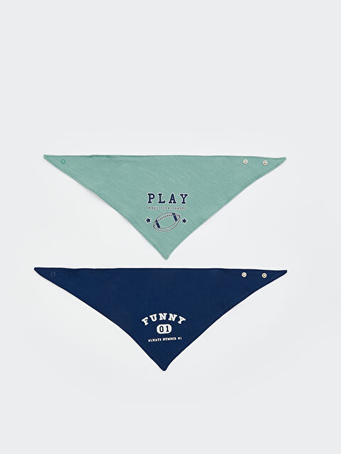 LCW baby Baskılı Erkek Bebek Mama Önlüğü 2'li - W5LT19Z1-GKG