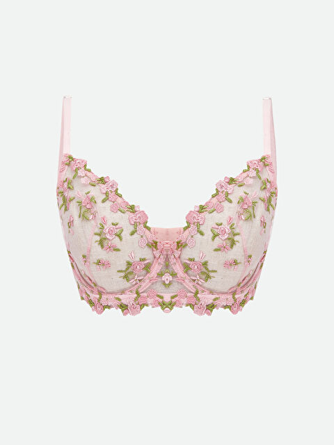 LCW DREAM Balenli Dolgusuz Çiçekli Fantezi Tişört Sütyen - W5M091Z8-SBX