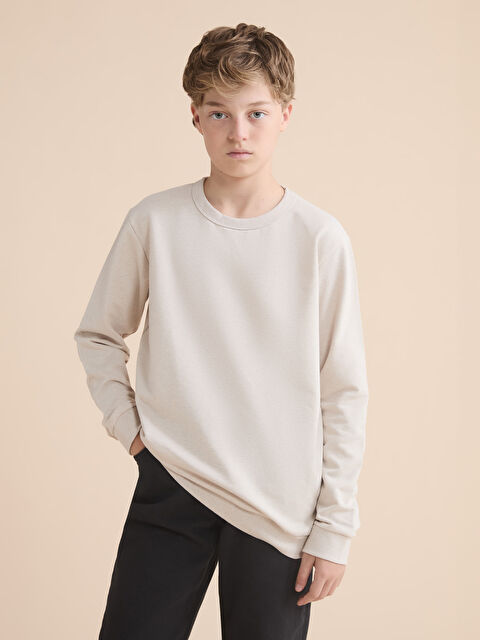 LCW Kids Bisiklet Yaka Erkek Çocuk Sweatshirt - W5M200Z4-ZAB