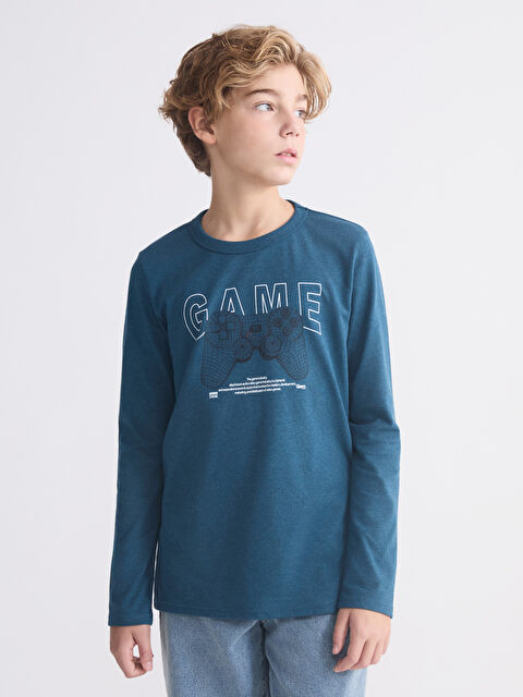 LCW Kids Bisiklet Yaka Erkek Çocuk Tişört - W5M203Z4-YLM