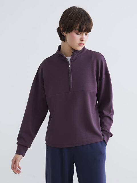 KOOR SPORT Dik Yaka Kadın Sweatshirt - W5M383Z8-HQ4