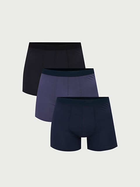 LC WAIKIKI სტანდარტული ჭრა ბამბის ელასტიური მამაკაცის ბოქსერი 3-ცალიანი პაკეტი - W5M433Z8-HJK